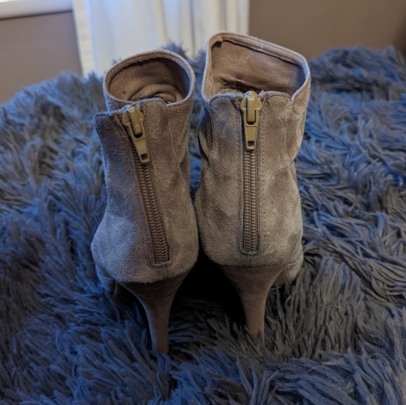 Free People Grey Suede Heel Booties - Picture 7 of 8